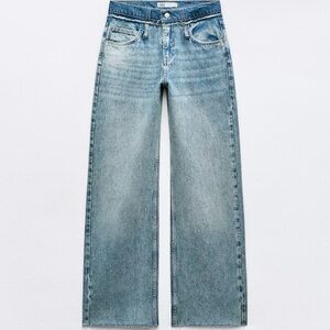 Zara Blue Wide Leg Jeans